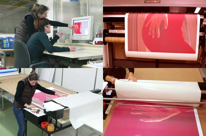 Ablauf Abbildung eines digitalen Prints.